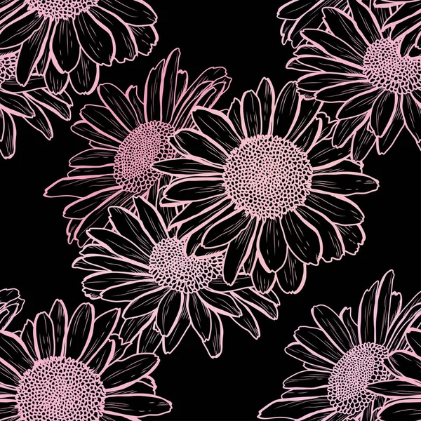 Bloemen naadloos patroon — Stockvector