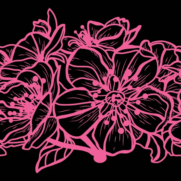 Patrón sin costura floral — Vector de stock