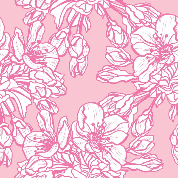 Motif floral sans couture — Image vectorielle