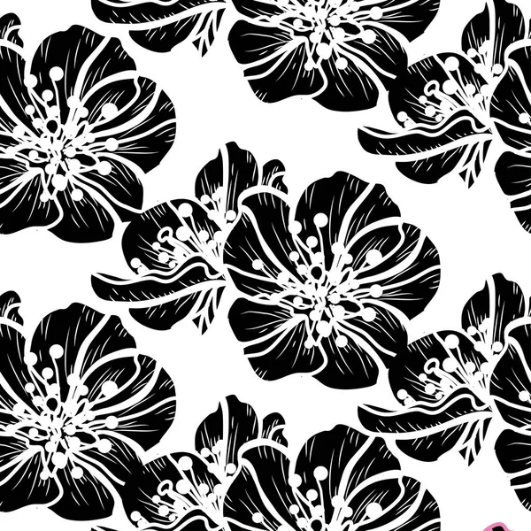 Motif floral sans couture — Image vectorielle