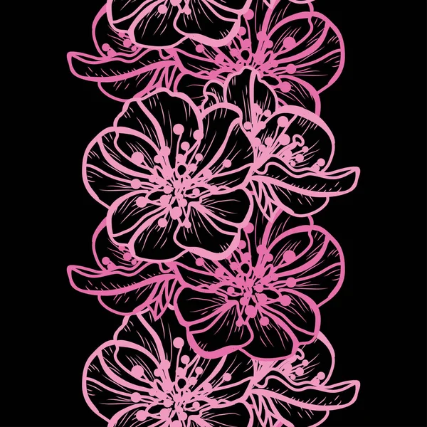 Motif floral sans couture — Image vectorielle