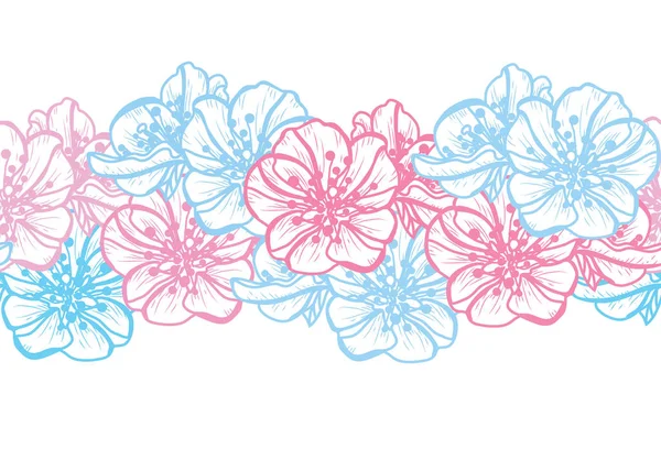 Motif floral sans couture — Image vectorielle