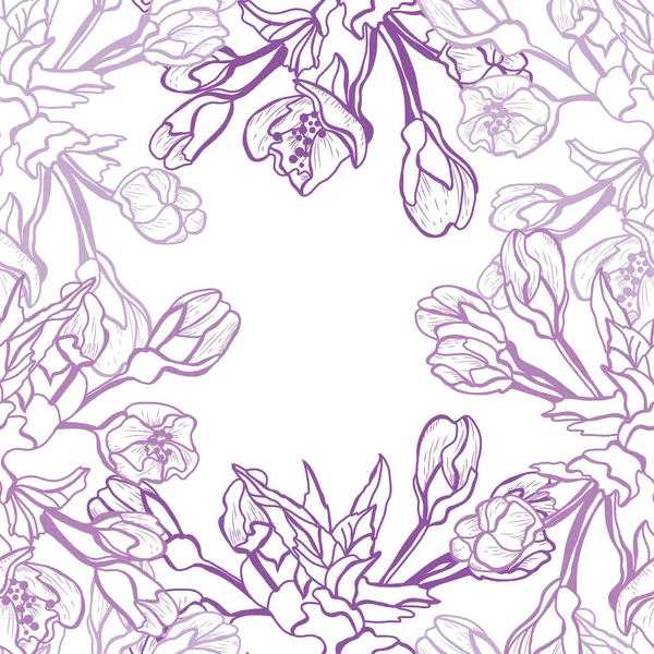 Motif floral sans couture — Image vectorielle