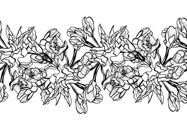 Patrón sin costura floral — Vector de stock