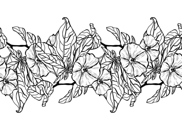 Motif floral sans couture — Image vectorielle