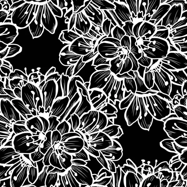 Motif floral sans couture — Image vectorielle