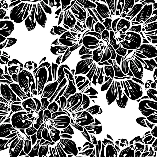 Bloemen naadloos patroon — Stockvector