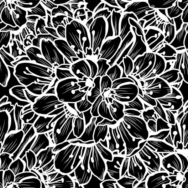 Motif floral sans couture — Image vectorielle