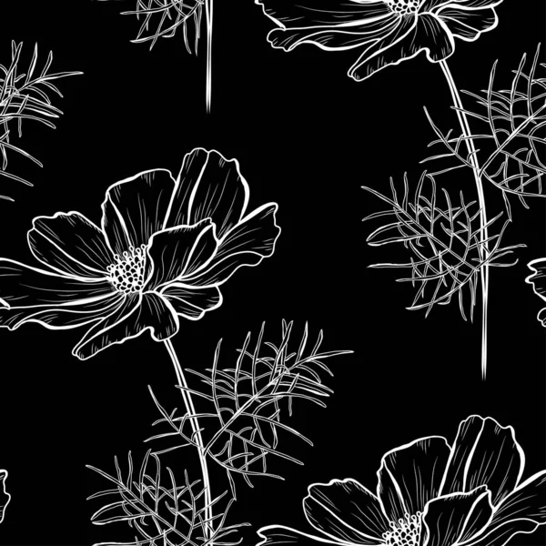 Motif floral sans couture — Image vectorielle