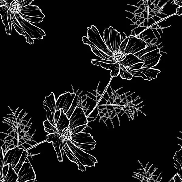 Bloemen naadloos patroon — Stockvector