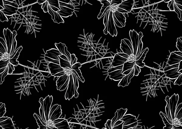 Motif floral sans couture — Image vectorielle