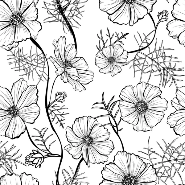 Florales nahtloses Muster — Stockvektor