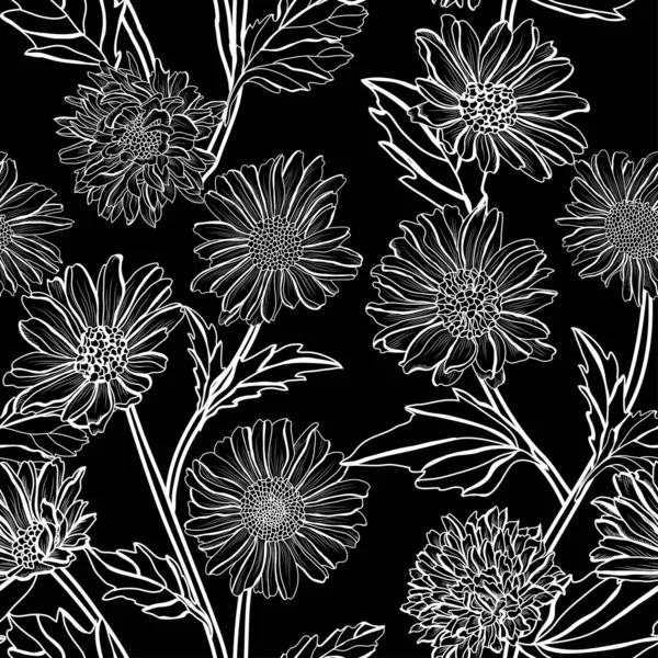 Motif floral sans couture — Image vectorielle