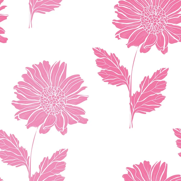 Bloemen naadloos patroon — Stockvector