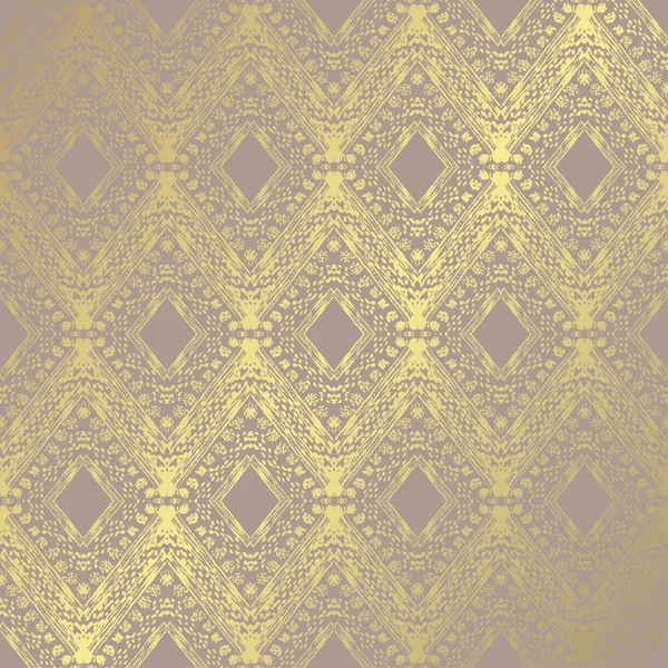 Patrón floral dorado — Vector de stock