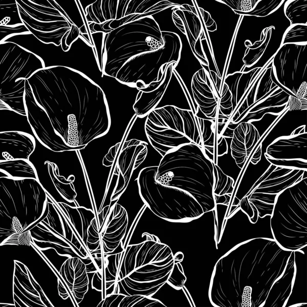 Motif floral sans couture — Image vectorielle