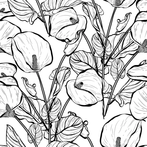 植物无缝图案 — 图库矢量图片