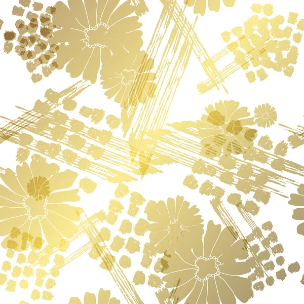 Patrón decorativo dorado — Vector de stock