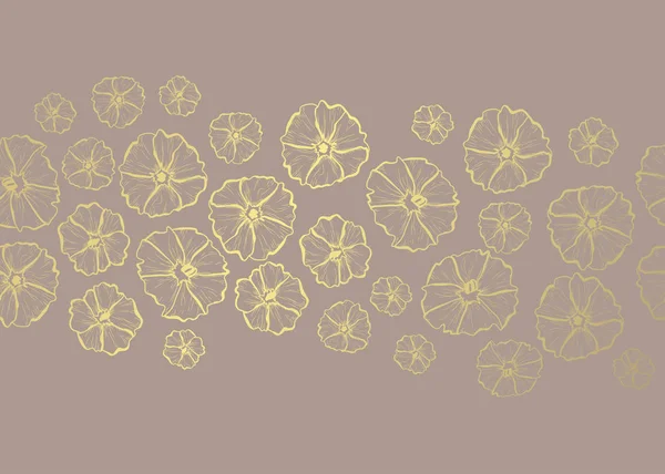 Patrón floral dorado — Archivo Imágenes Vectoriales