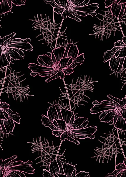 Motif floral sans couture — Image vectorielle