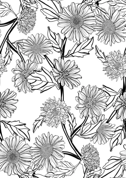 Motif floral sans couture — Image vectorielle