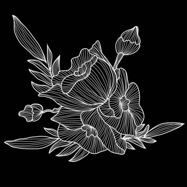 Elle çizilmiş çiçek dekorasyon