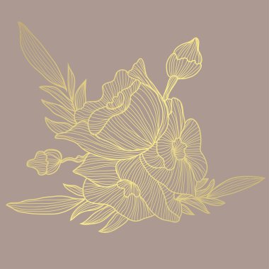 altın çiçek dekorasyon