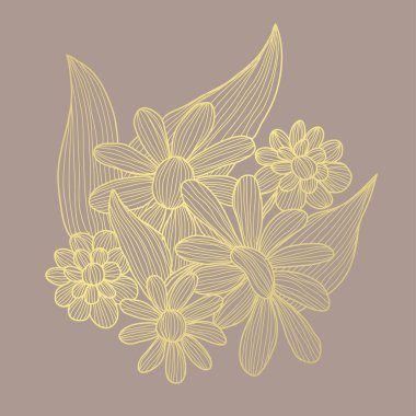 altın çiçek dekorasyon