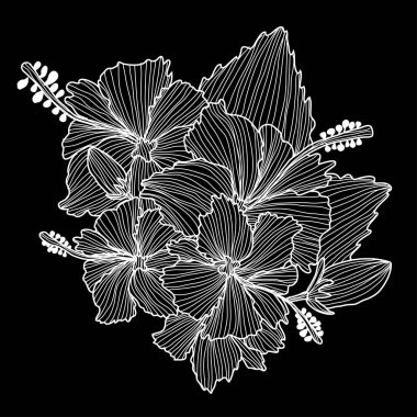 Elle çizilmiş çiçek dekorasyon