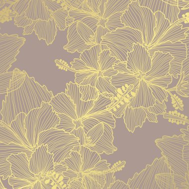 altın çiçek desenli