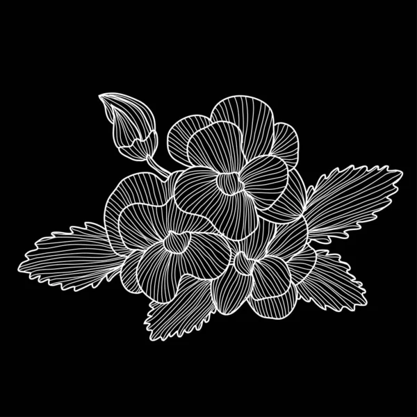 Elle çizilmiş çiçek dekorasyon