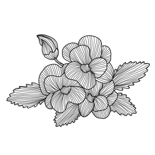 Elle çizilmiş çiçek dekorasyon