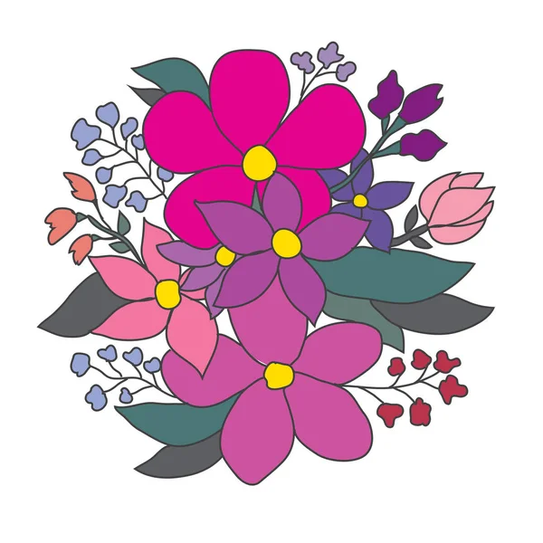 手绘花卉装饰 — 图库矢量图片