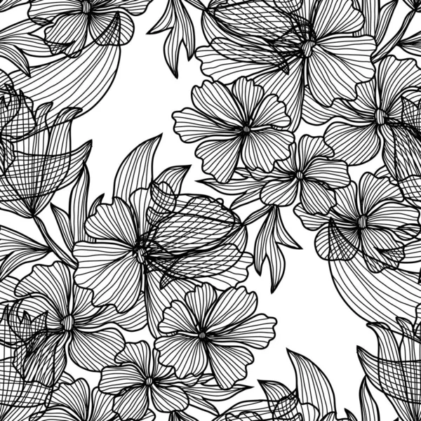 Motif floral sans couture — Image vectorielle