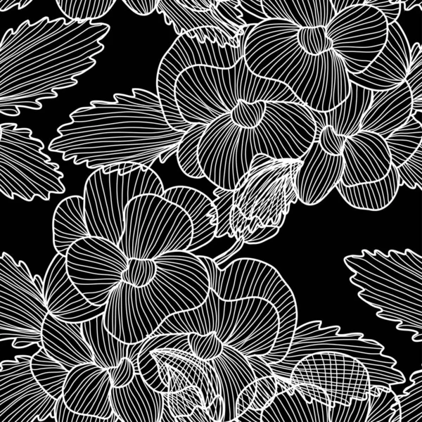 Motif floral sans couture — Image vectorielle