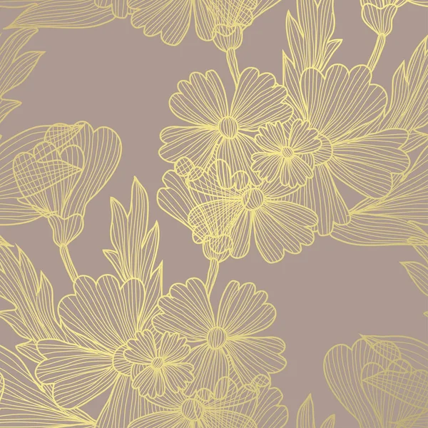 altın çiçek desenli