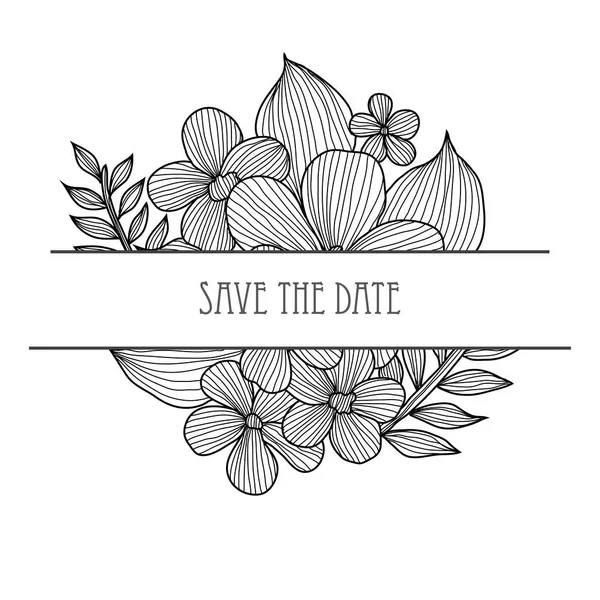 Plantilla de tarjeta floral — Vector de stock