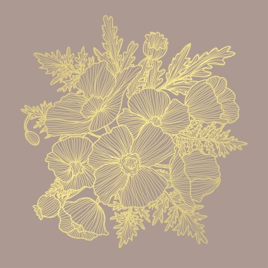 altın çiçek dekorasyon