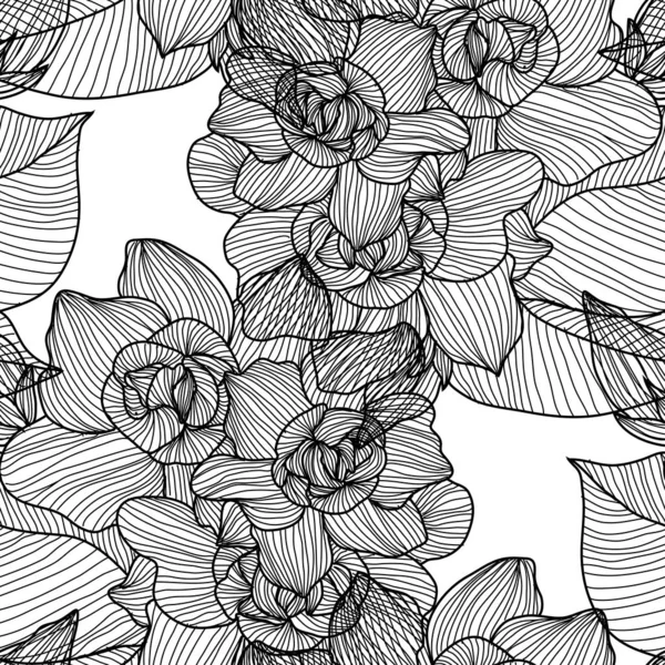 Bloemen naadloos patroon — Stockvector