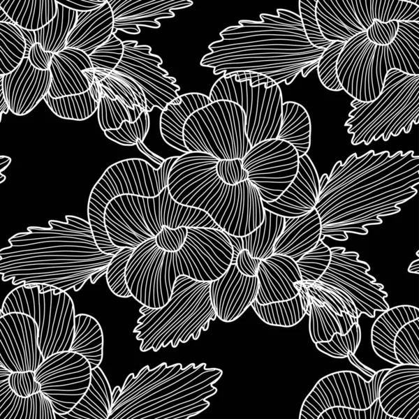 Motif floral sans couture — Image vectorielle