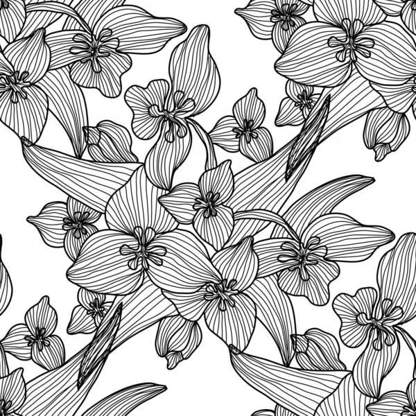 Motif floral sans couture — Image vectorielle