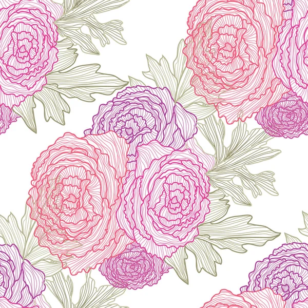 Motif floral sans couture — Image vectorielle