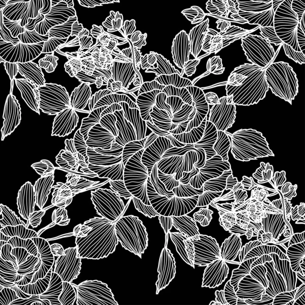 Motif floral sans couture — Image vectorielle