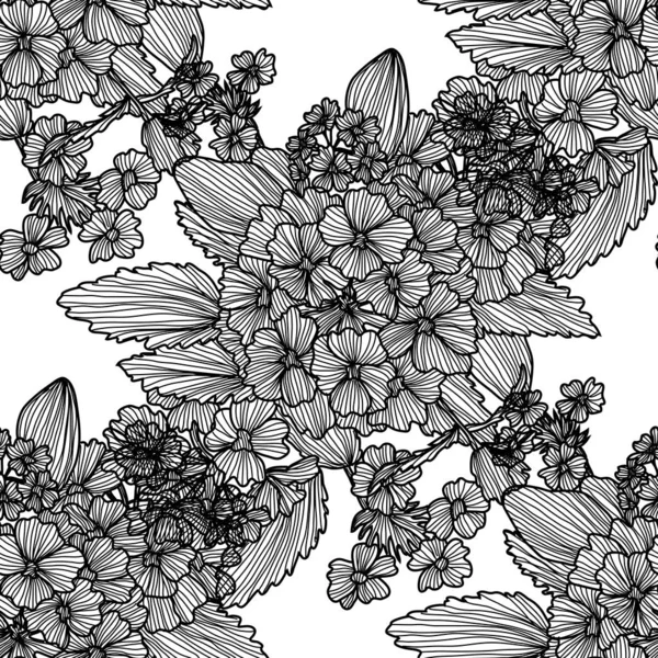 Motif floral sans couture — Image vectorielle