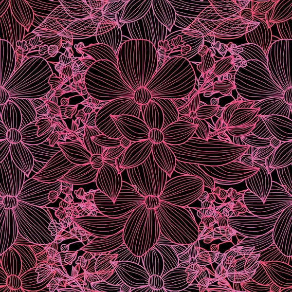 Motif floral sans couture — Image vectorielle