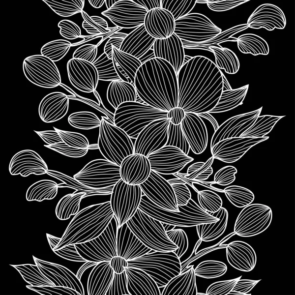 รูปแบบดอกไม้ไร้เย็บ — ภาพเวกเตอร์สต็อก