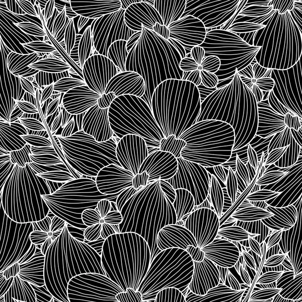 Motif floral sans couture — Image vectorielle