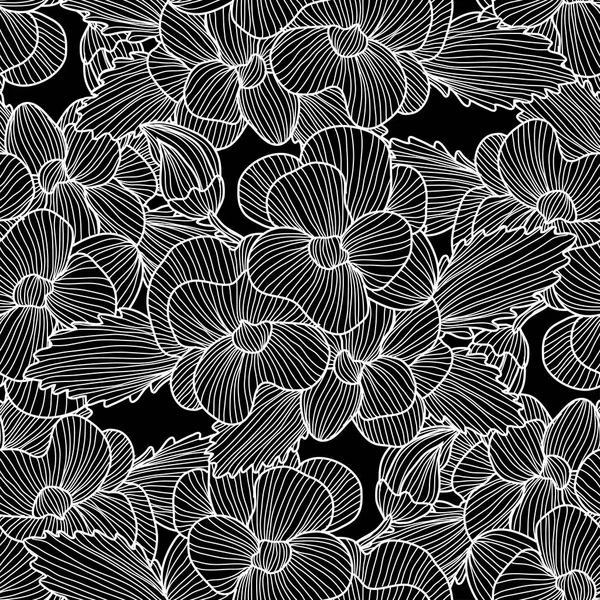 Motif floral sans couture — Image vectorielle