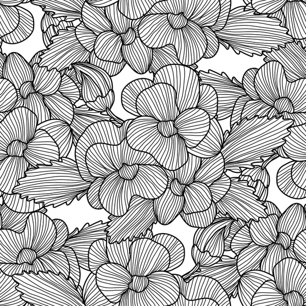 Motif floral sans couture — Image vectorielle