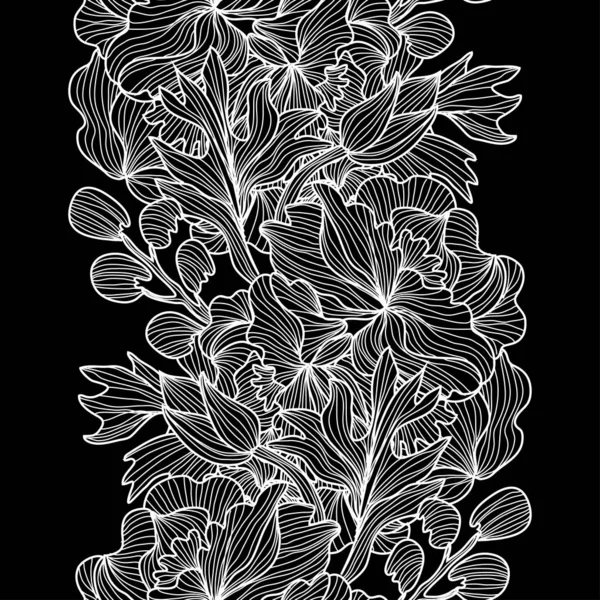 Motif floral sans couture — Image vectorielle